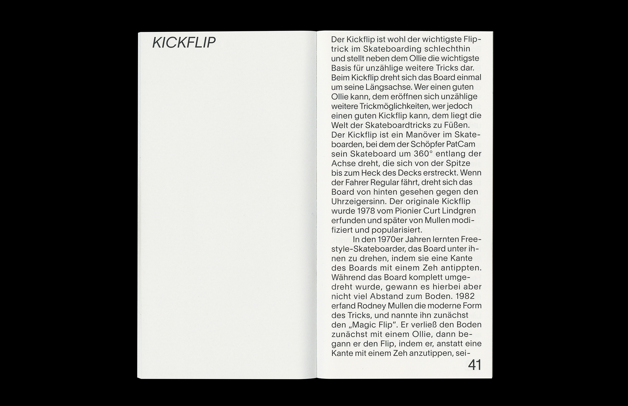 Kickflip Book Text